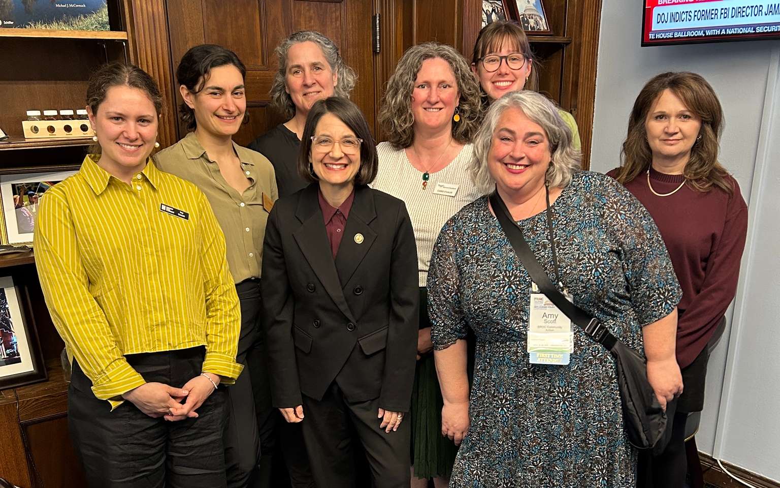 Members of the Vermont Food Security Coalition are pictured with Representative Becca Balint in her D.C. office