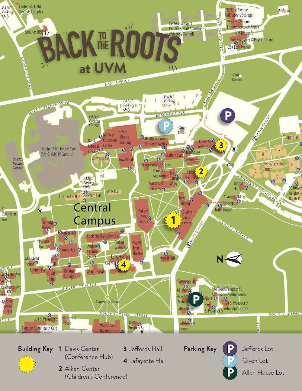 Davis Center parking map