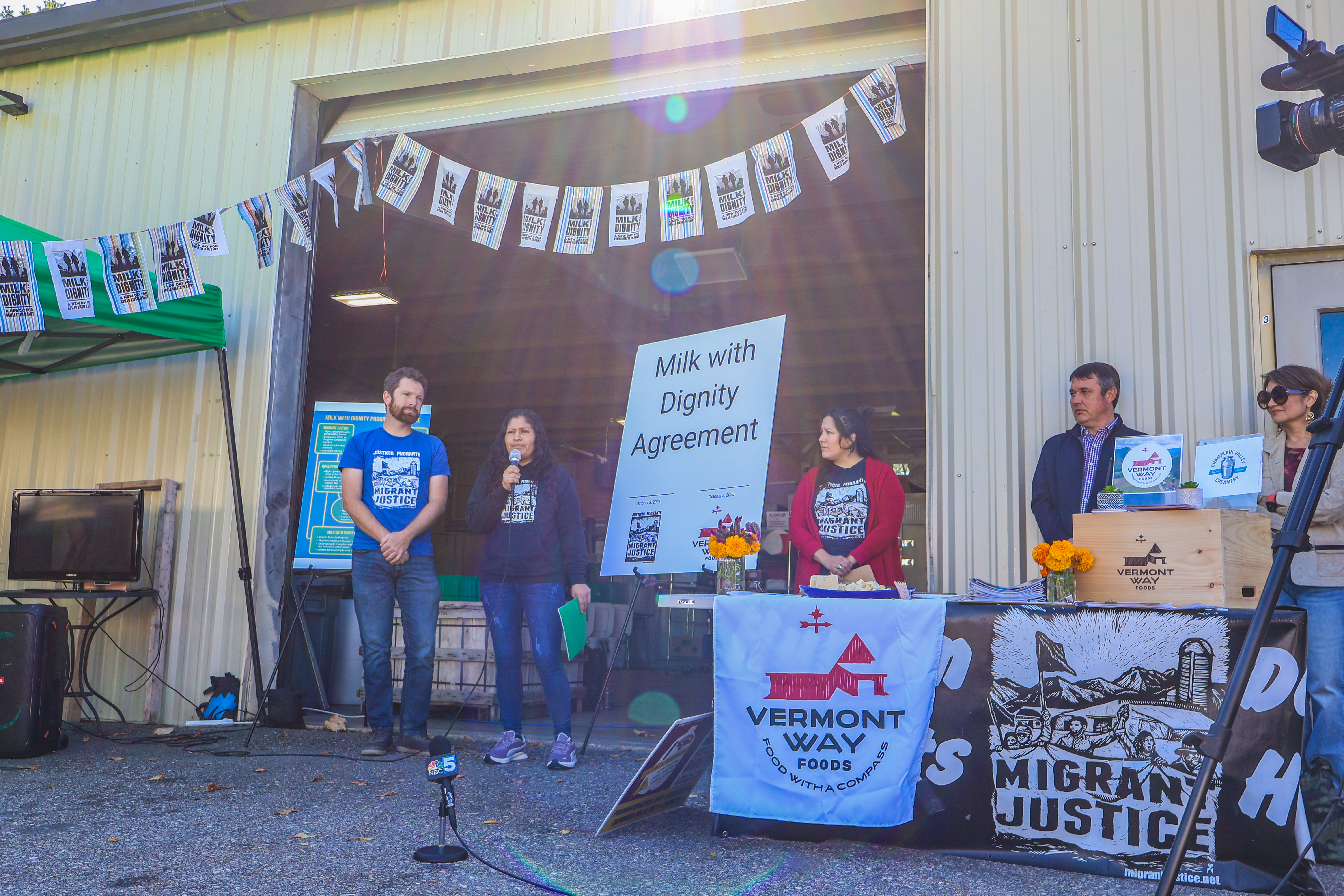 Dairy worker and Migrant Justice leader Maribel spoke about the conditions she's experienced as a dairy worker in Vermont