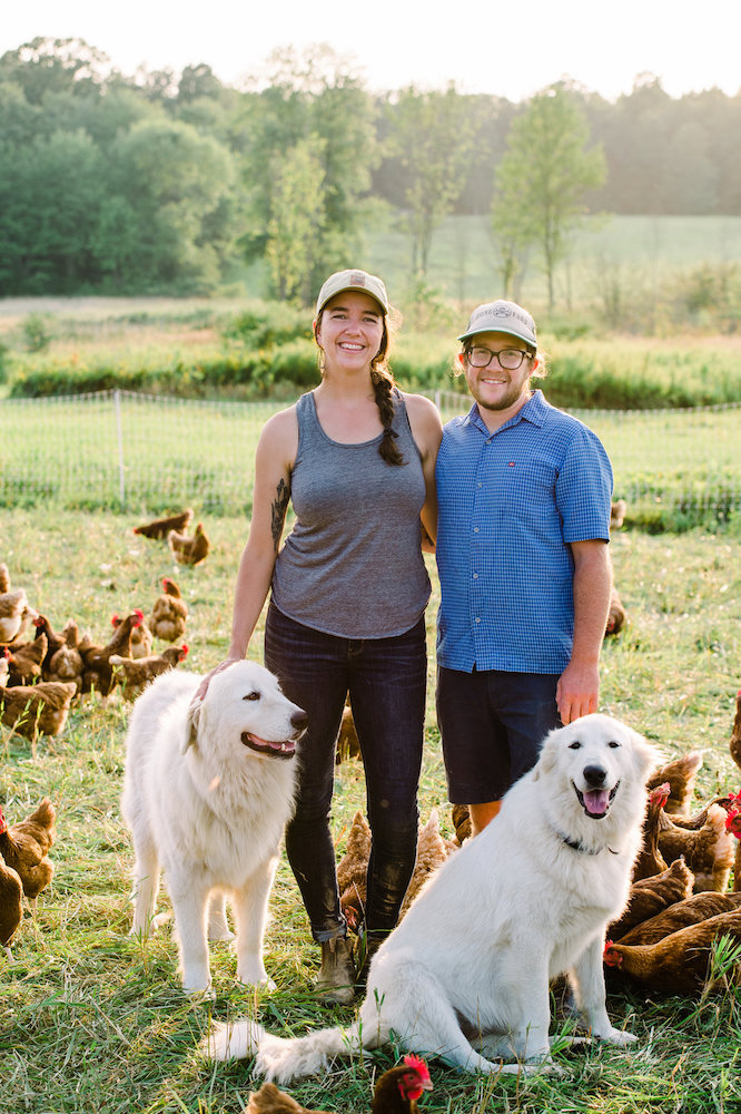 Kelsey and Phelan outside at Pigasus Meats