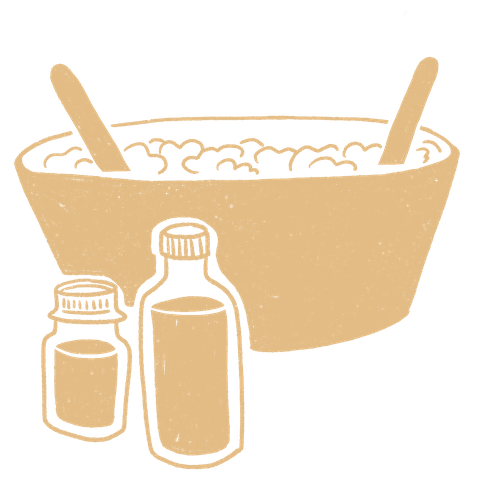 Drawing of salad bowl