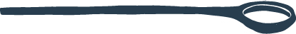 a graphic of a long blue spoon