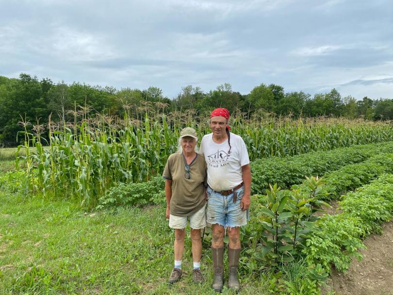 John and Joy in a field