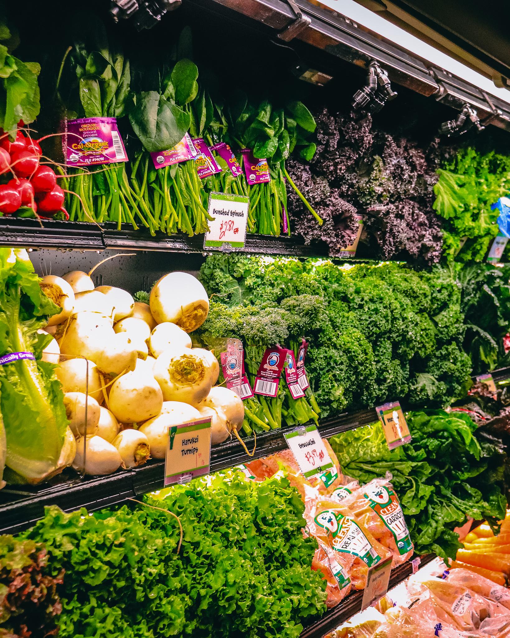 Grocery store produce section