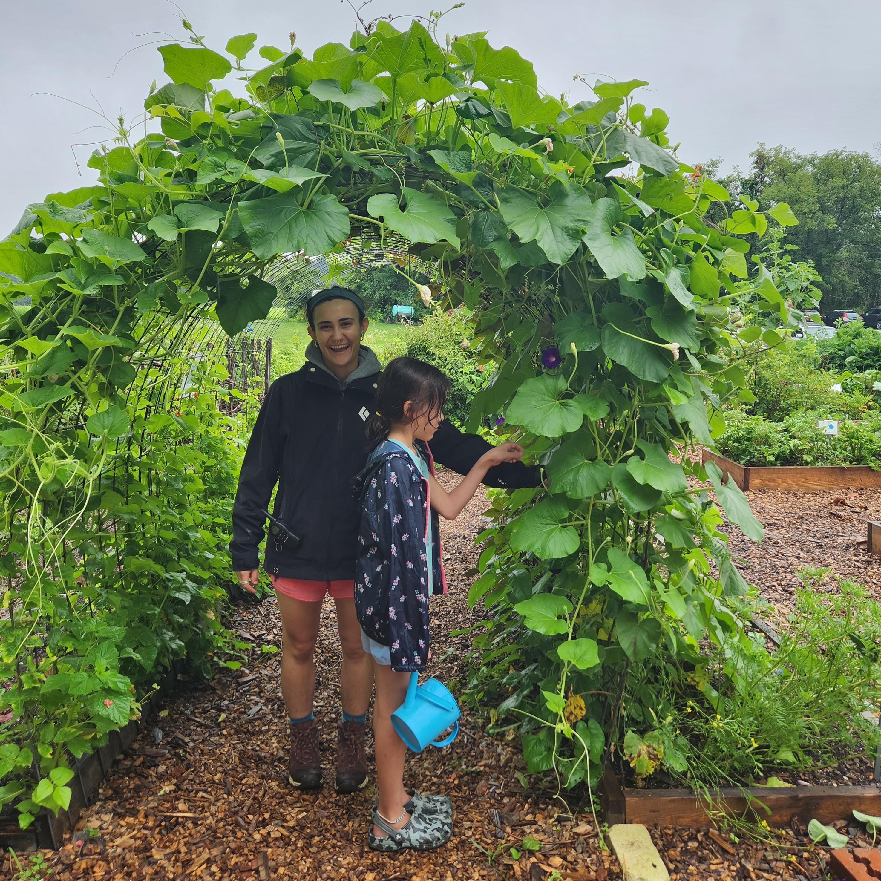 camp counselor in education garden