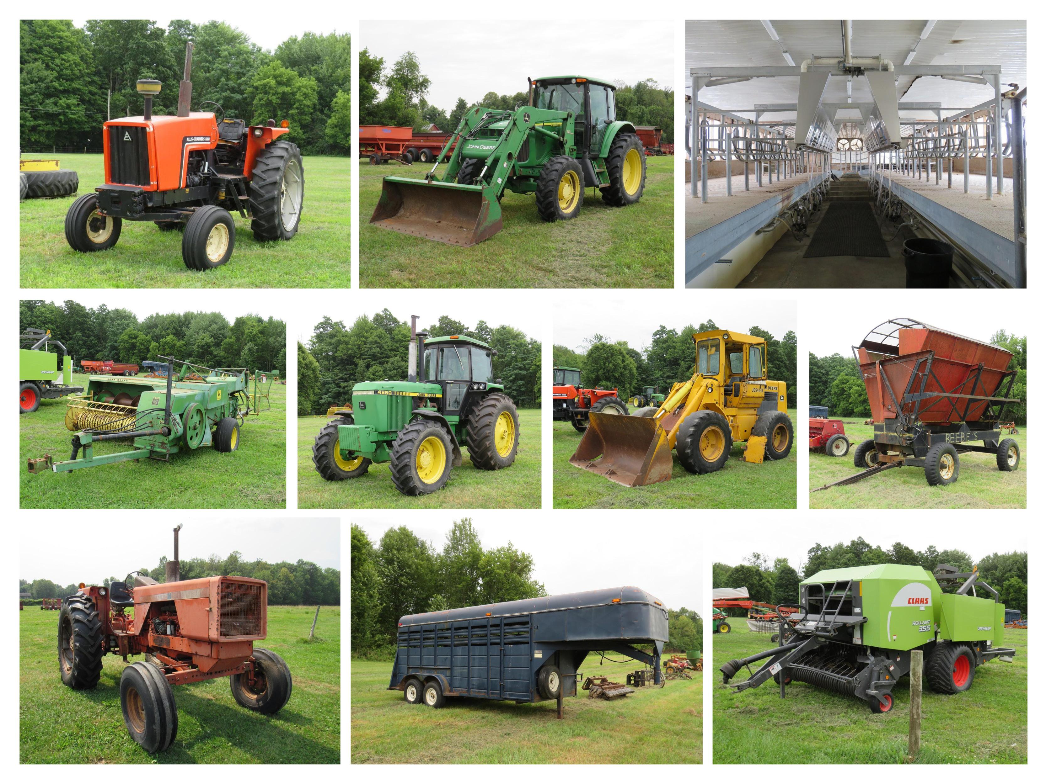 A collage of items from the: (1681) Agricultural Equipment & Dairy Bankruptcy Online Auction