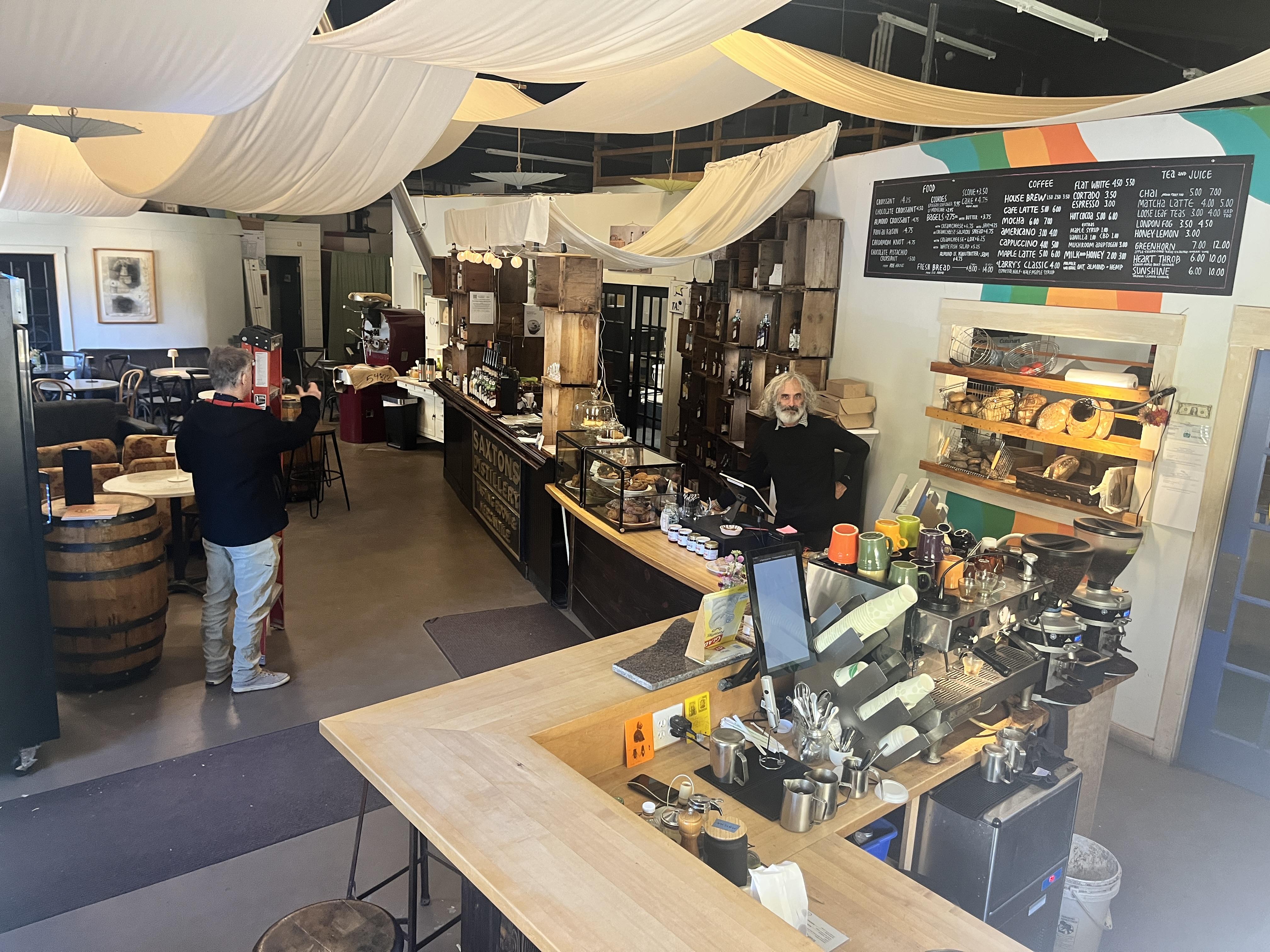 The Inside of West River Cafe and Saxtons River Distillery Space