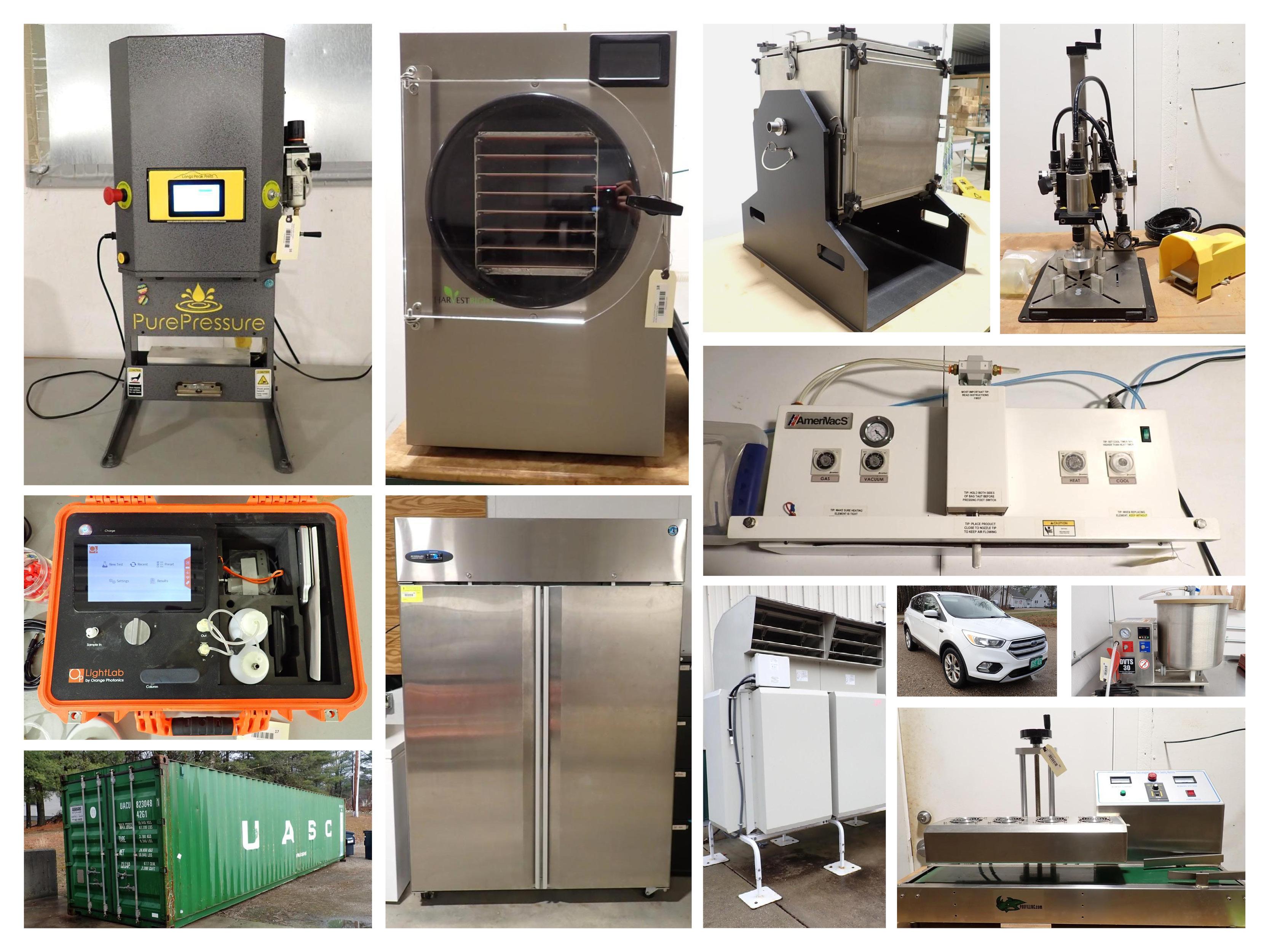 Collage of images from Cannabis Equipment Auction