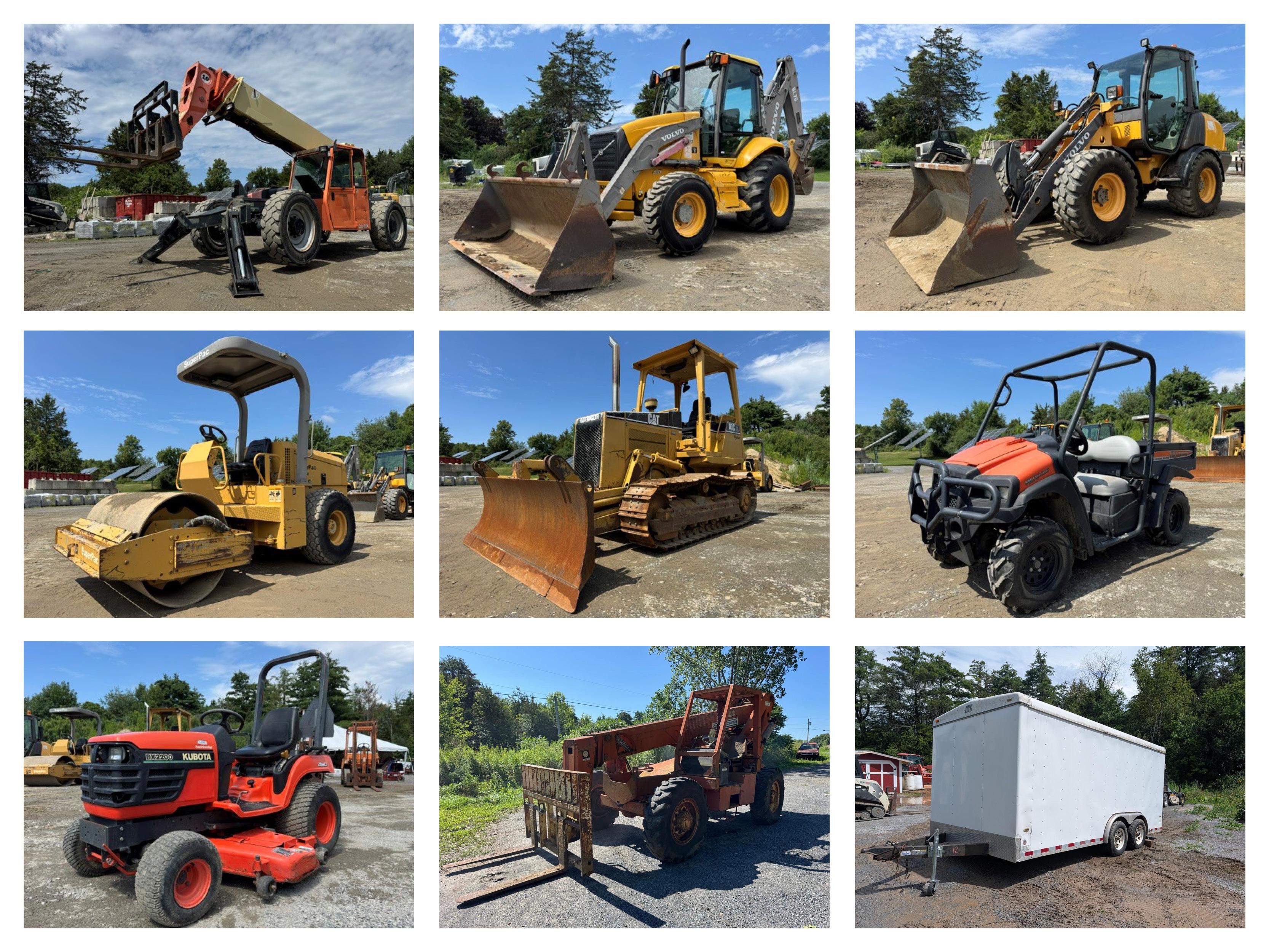 collage of heavy machinery