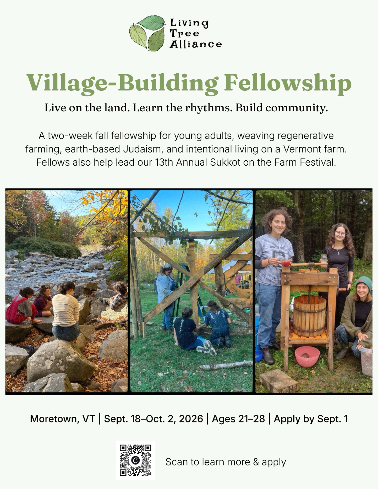 Flyer for Village Building Fellowship
