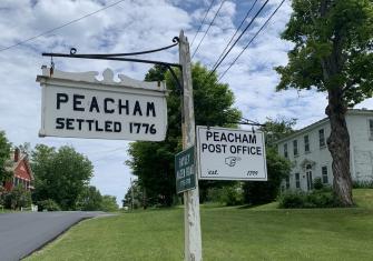 Peacham Town Sign