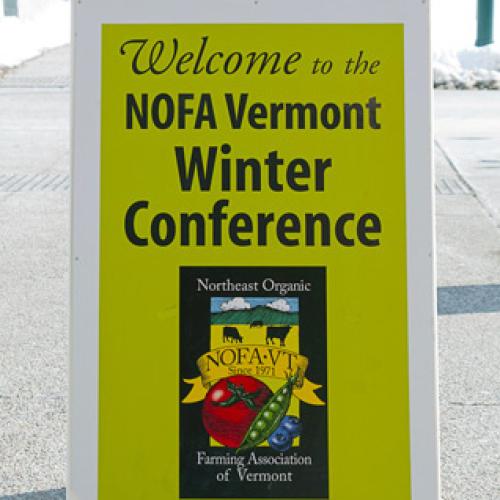 old winter conference sign