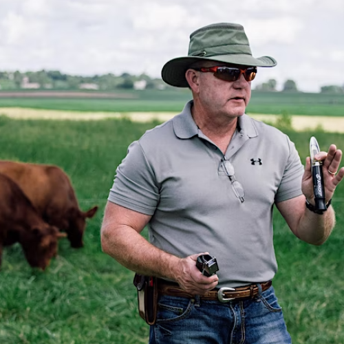 Person in field