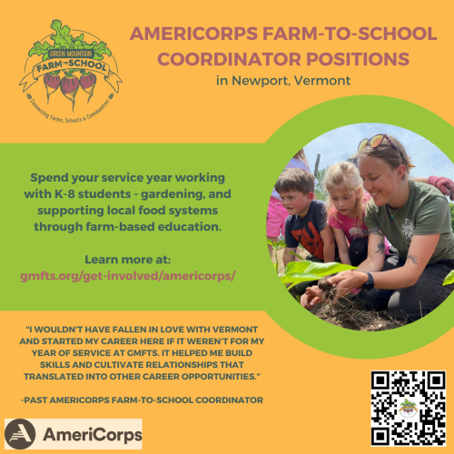 Americorps Farm-to-School Coordinator Position Flyer