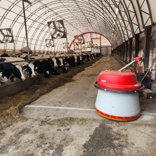 Robotic feed pusher