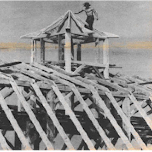Barn raising at Butterworks Farm April 1983
