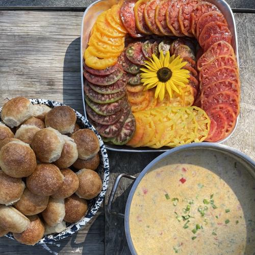 farm kitchen made meal