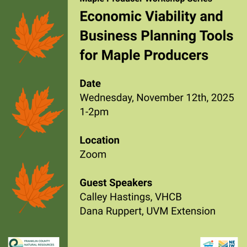 Flyer For Economic Viability and Business Planning Tools for Maple Producers