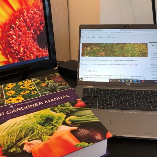 Computer screen with a course manual