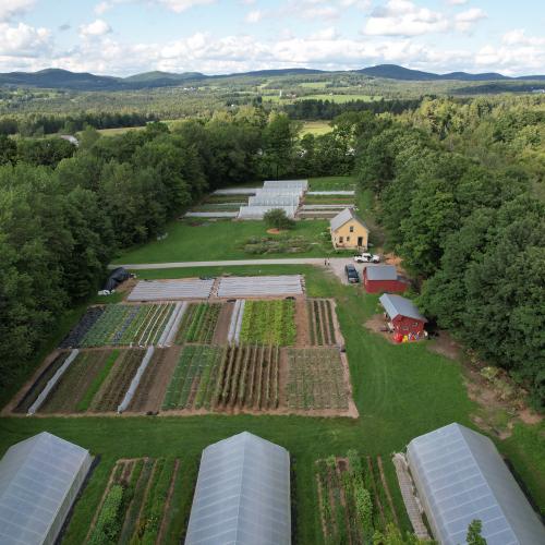Aerial View of Breadseed Farm in Craftsbury, VT
