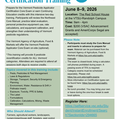 pesticide training flyer