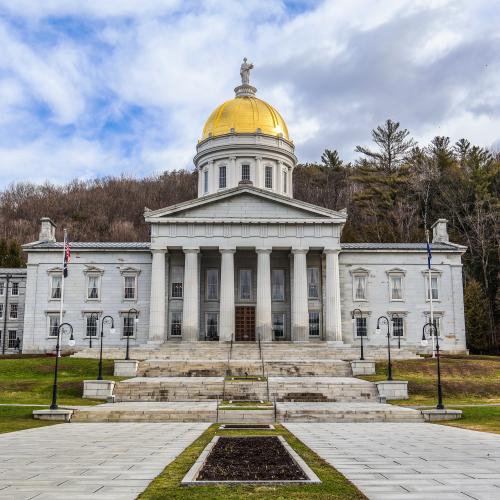 A wide-angle view of the State House in Montpelier
